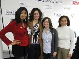 Susan Fonseca-Klein, Shawna Pandya (GSP-09 Alum), and She's Geeky organizers