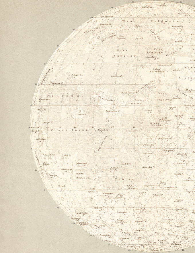 art - map of moon - no. 3