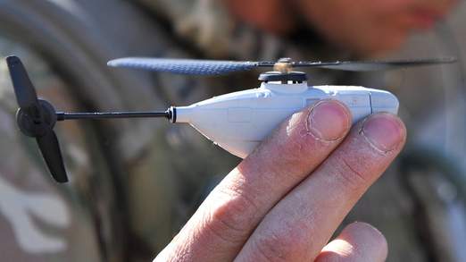 MINIATURE SURVEILLANCE HELICOPTERS HELP PROTECT FRONTLINE TROOPS