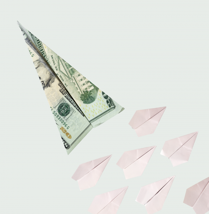 photo - currency plane + paper planes - no. 4
