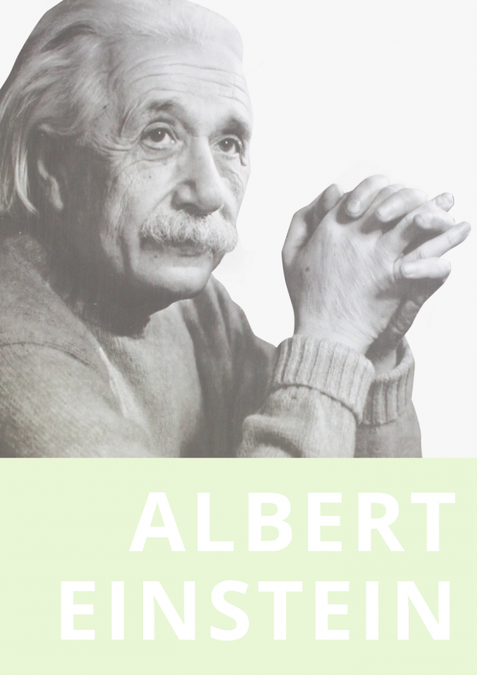 portrait - Albert Einstein PhD + name - no. 0
